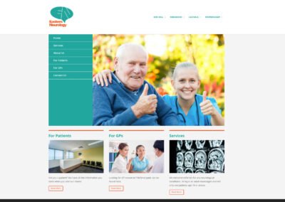 Eastern Neurology graphic design, and web design and development