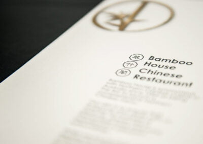 Bamboo House Chinese Restaurant menu design
