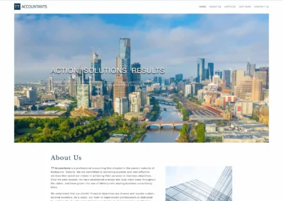 Web Design by Bluehands, Homepage of TT Accountants, Melbourne Chinese Accountants